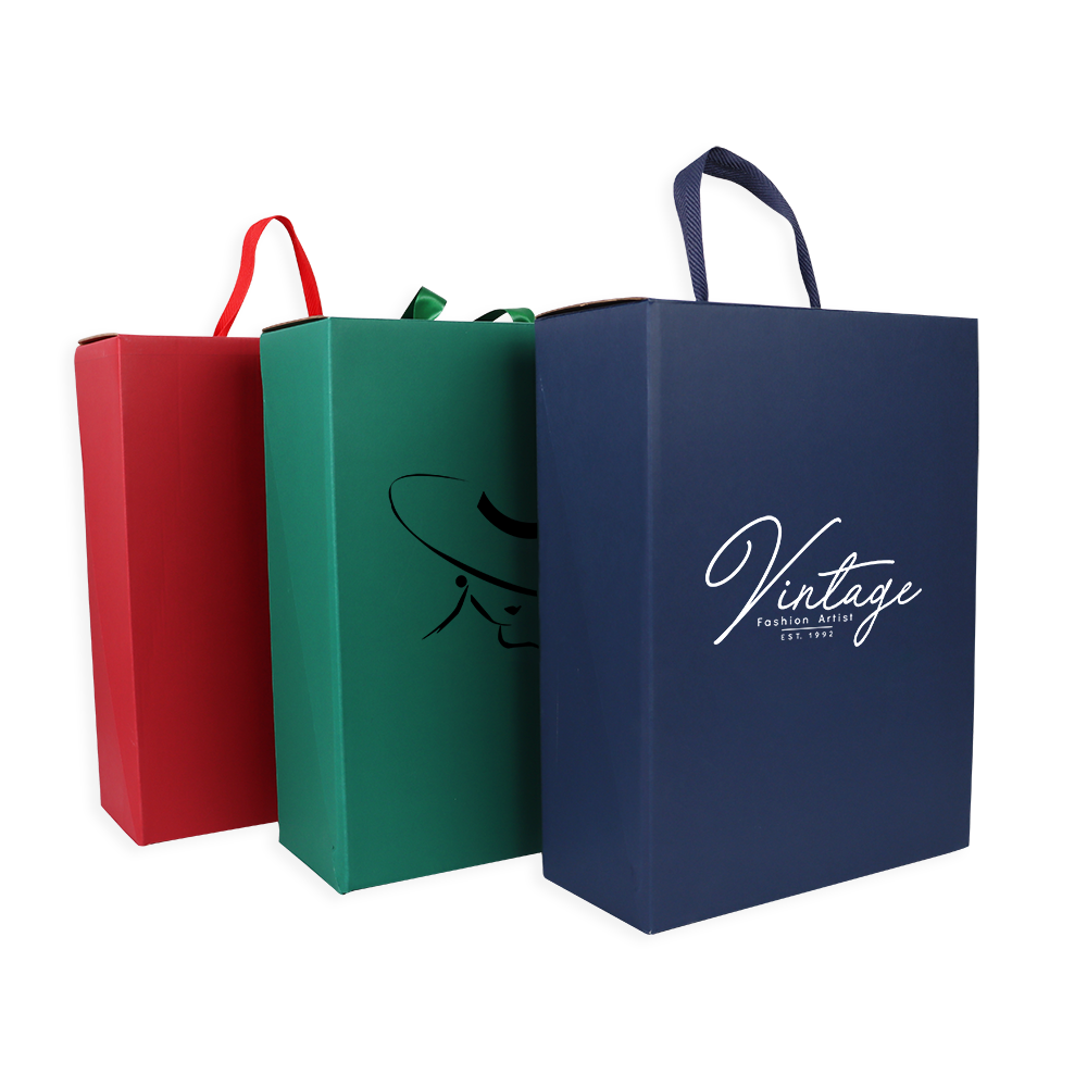 Scatole Ondulate Colorate - Modello Shopper Con Stampa Serigrafica