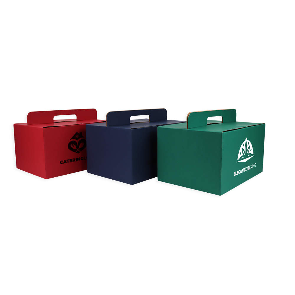 Scatola da Asporto con Maniglia Colorate Con Stampa Serigrafica