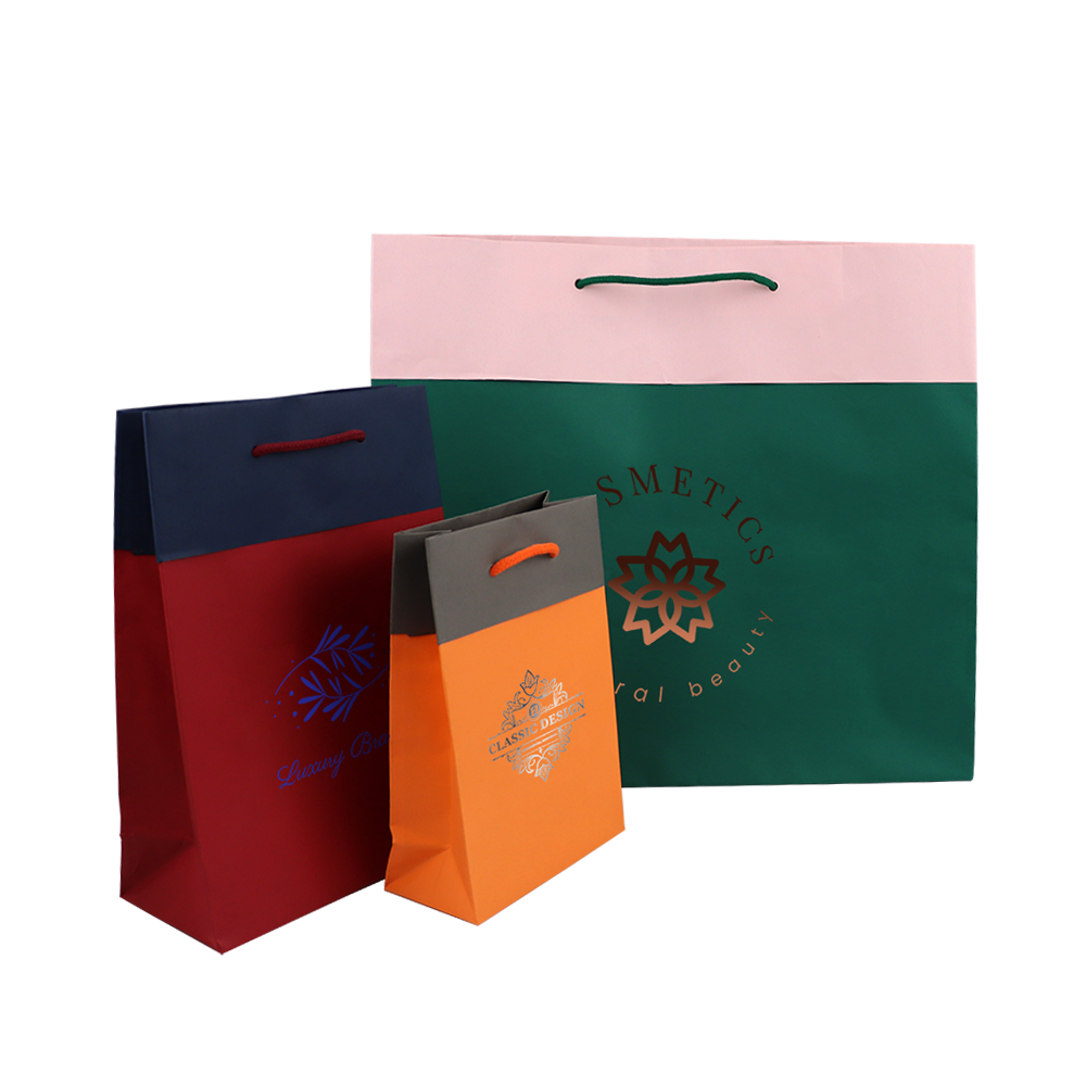 Shopper Elegante Bicolore con Stampa a Caldo