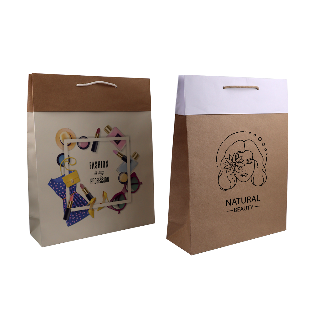 Shopper Elegante Bicolore con Stampa Digitale