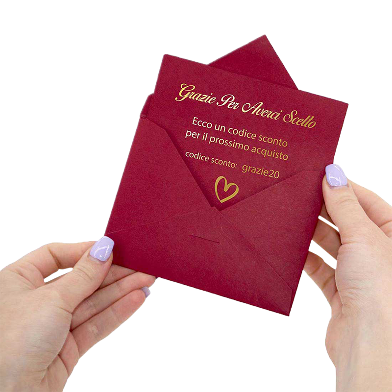 Gift Card Con Stampa a Caldo